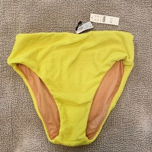NWT J. Crew Yellow Scrunchie High Waist Bottom